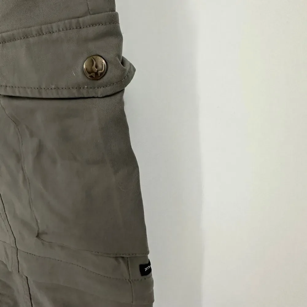 Prana Womens Size 10 Convertible Pants Flaw Hiking Outdoor Athletic Zip Off Gray